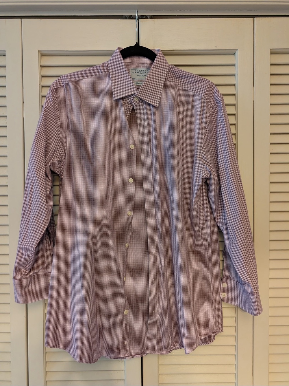 Charles Tyrwhitt Purple Micro-Check Dress Shirt